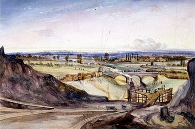 Veduta generale di Hampstead, Londra, 1837 da Edmund Marks