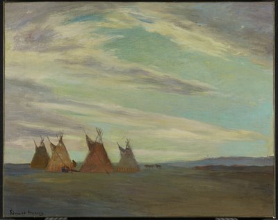 Accampamento indiano sulla prateria, fine XIX-inizio XX secolo da Edmund Montague Morris
