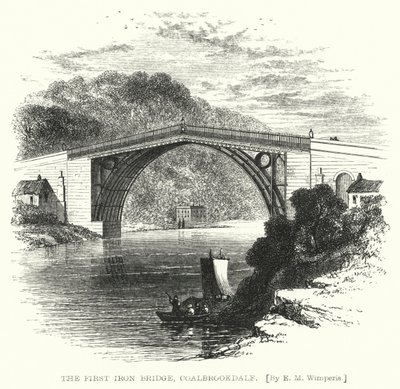 Il primo ponte di ferro, Coalbrookdale da Edmund Morison (after) Wimperis