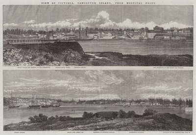 Veduta di Victoria, Isola di Vancouver, da Hospital Point da Edmund Morison Wimperis