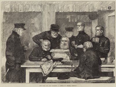 Nuove guerre e vecchi guerrieri, uno schizzo nel Chelsea Hospital da Edmund Richard White