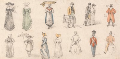 Studi di figure: donne, commercianti, ecc. da Edmund Thomas Parris