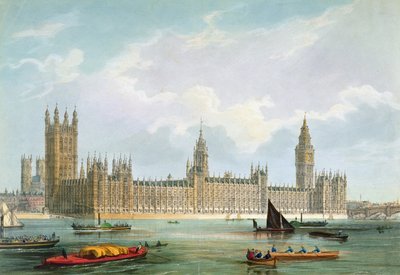 Le nuove case del Parlamento, inciso da Thomas Picken pubblicato da Lloyd Bros. e Co., 1852 da Edmund Walker