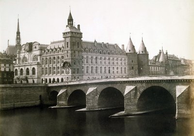 La "Conciergerie" e il "pont au Change", c. 1854 da Edouard Denis Baldus