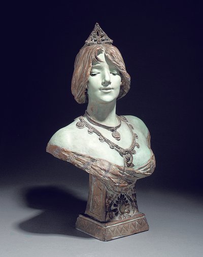 Busto modellato come Sarah Bernhardt, Exposition Universelle, Parigi da Edouard (after) Drouot