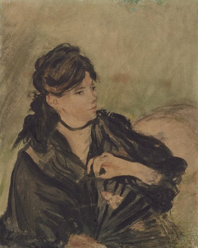Berthe Morisot con un ventaglio da Edouard (after) Manet