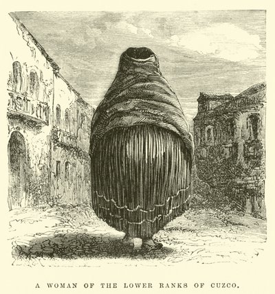 Una donna dei ranghi inferiori di Cuzco da Edouard (after) Riou