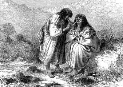 Piattini di tabacco indiani, Perù nel 1864 da Edouard (after) Riou