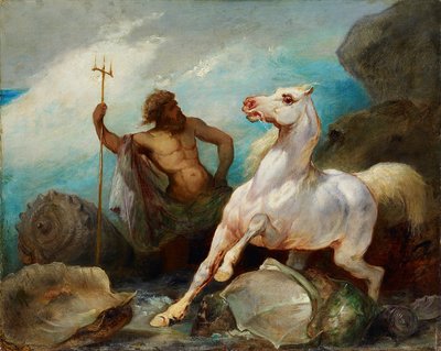 Nettuno crea il cavallo, ca 1845 da Édouard Alexandre Odier