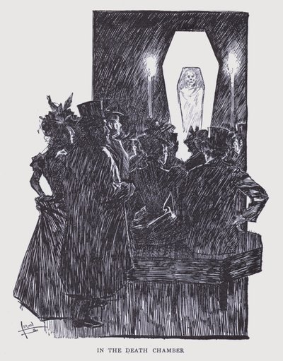Parigi bohémien: nella camera della morte (litografia) da Edouard Alfred (1875 1954) Cucuel