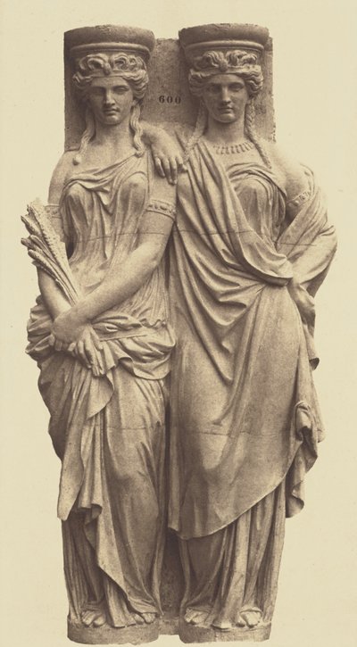 [Cariatidi di Astyanax Bosio, decorazione del Louvre, Parigi]. da Édouard Baldus