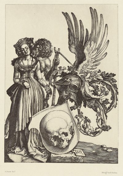 [Stemma con teschio di Albrecht Dürer]. da Édouard Baldus
