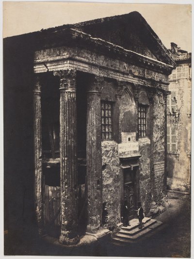 Facciata, Tempio di Augusto e Livia, Vienne da Édouard Baldus