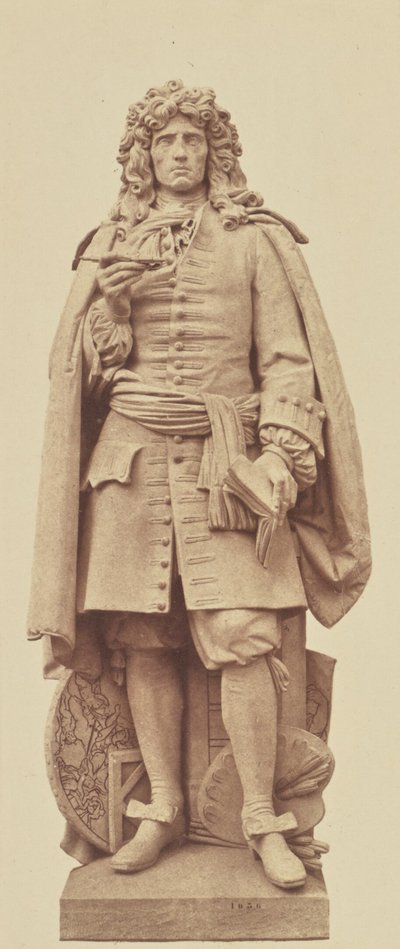[Mignard, statua di Jean Baptiste Joseph de Bay, decorazione del Louvre, Parigi]. da Édouard Baldus