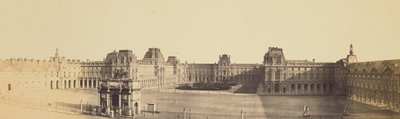 [Vista panoramica del Louvre Nouveau, della Cour Napoléon e del Carrousel, dalle Tuileries]. da Édouard Baldus
