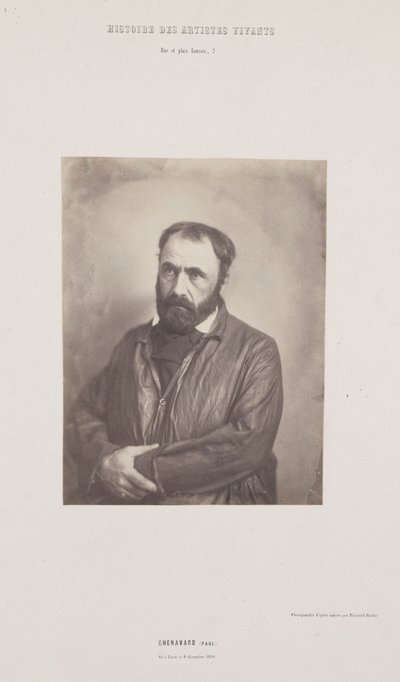 Ritratto di Paul Chenavard, dalla serie Histoire des Artistes Vivants, c. 1852 da Édouard Baldus