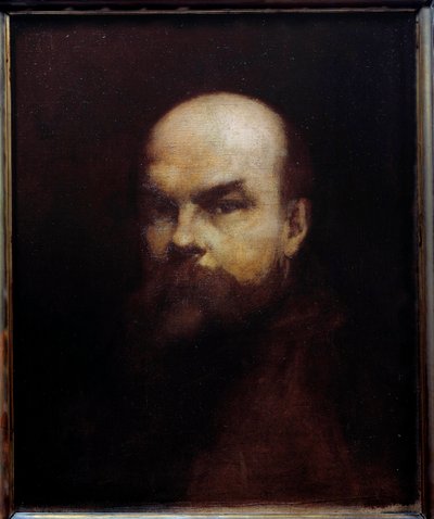 Ritratto del poeta francese Paul Verlaine. Dipinto di Edouard Chantalat da Edouard Chantalat