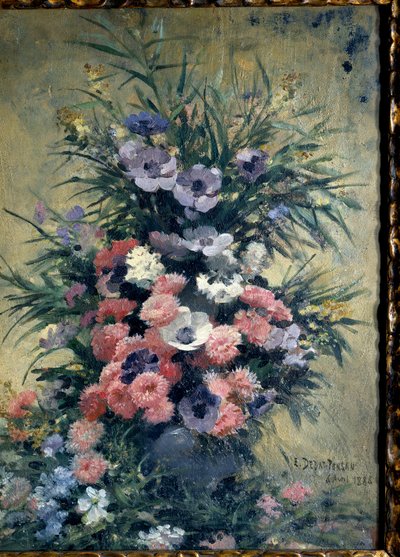 Bouquet di anemoni Dipinto di Edouard Debat Ponsan (1847-1913). 1888. Tours, Museo delle Belle Arti da Edouard Debat Ponsan