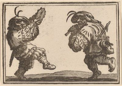 Ballerini con Flauto e Tamburello da Edouard Eckman after Jacques Callot