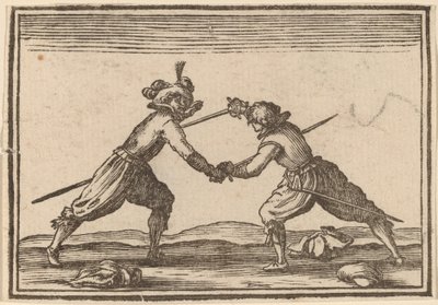 Duello con spade da Edouard Eckman after Jacques Callot