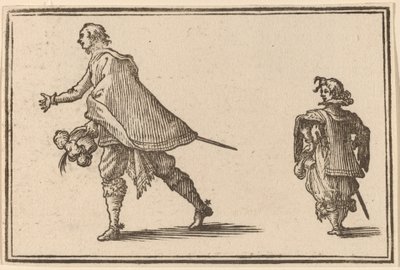 Gentiluomo e il suo paggio da Edouard Eckman after Jacques Callot
