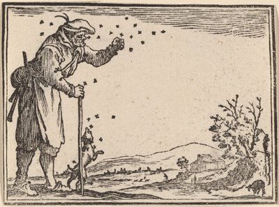 Contadino attaccato dalle api da Edouard Eckman after Jacques Callot