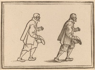 Contadino con cappello in mano da Edouard Eckman after Jacques Callot