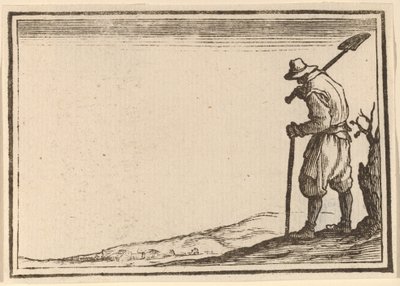 Contadino con pala sulla spalla da Edouard Eckman after Jacques Callot