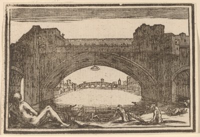 Ponte Vecchio, Firenze da Edouard Eckman after Jacques Callot