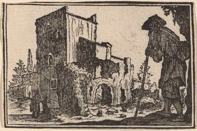 Pastore e Rovine da Edouard Eckman after Jacques Callot