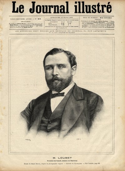Emile Loubet (1836-1929) nel 1892 (presidente del consiglio - ministro dell
