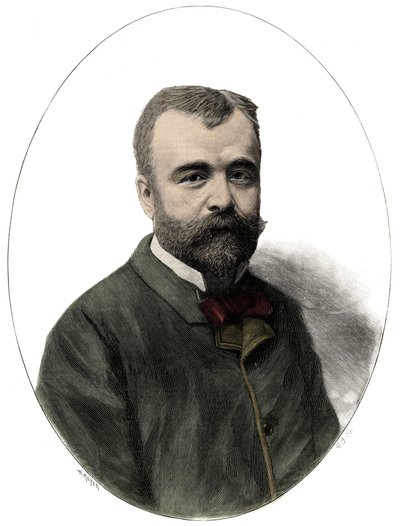 Ritratto di Ernest Lavisse (1842-1922), storico e accademico francese - Incisione di Navellier in 