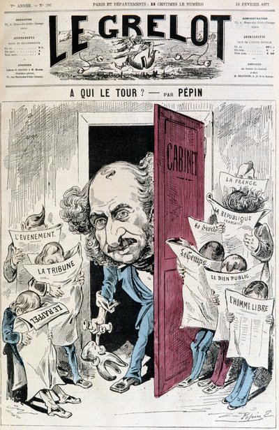 (Cartone sulla censura dei giornali) - di Pépin, in 