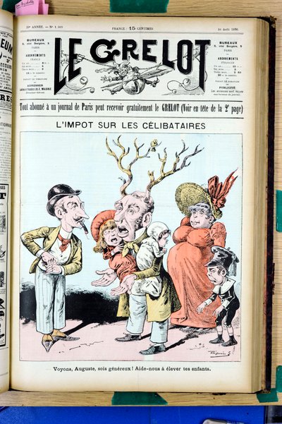Copertina di "Il Grelot", numero 1009, Satirico a Colori da Edouard Guillaumin Pepin