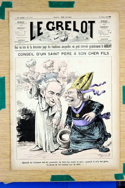 Copertina di Le Grelot, numero 1109, Satirico a Colori da Edouard Guillaumin Pepin