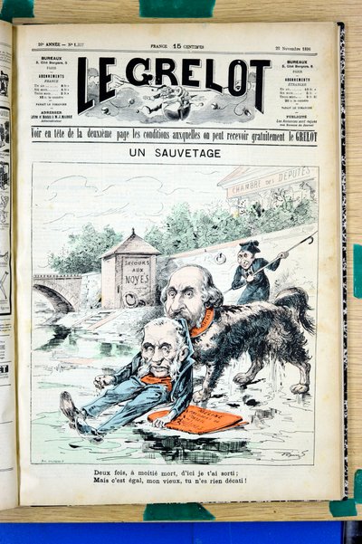 Copertina di Le Grelot, numero 1337, Satirico a Colori da Edouard Guillaumin Pepin