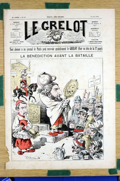 Copertina di "Le Grelot", numero 905, Satirico a Colori da Edouard Guillaumin Pepin