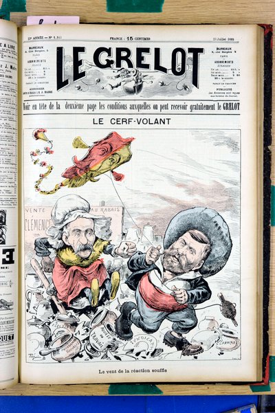 Copertina di Le Grelot, satirico a colori da Edouard Guillaumin Pepin