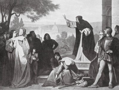 Savonarola che predica da Edouard Jean Conrad (after) Hamman