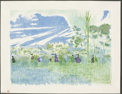 Across the Fields, terza lastra di Paesaggi e Interni da Édouard Jean Vuillard
