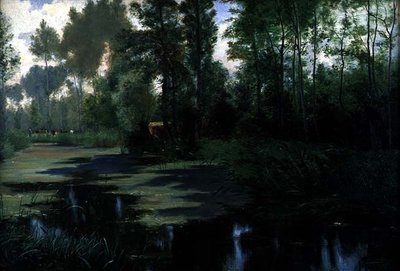 Paesaggio con uno stagno da Edouard Louis Boudier