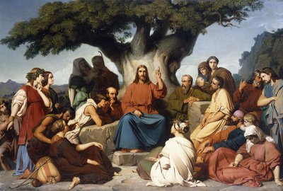 Sermone di Gesù Cristo sulla Montagna da Edouard Louis Dubufe