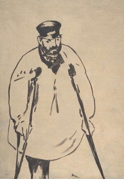 Un uomo con le stampelle, 1878 da Édouard Manet