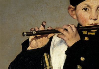 Un flautista (dettaglio) da Édouard Manet