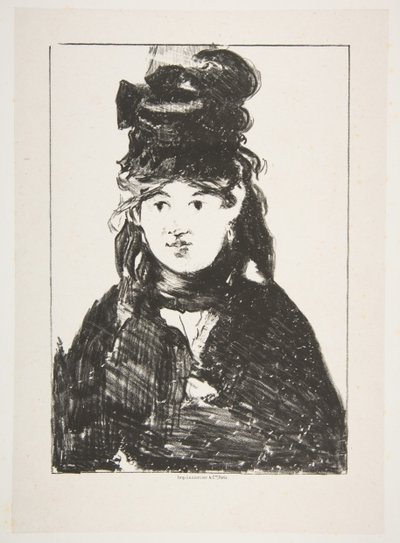 Berthe Morisot in nero, 1872-74 da Édouard Manet