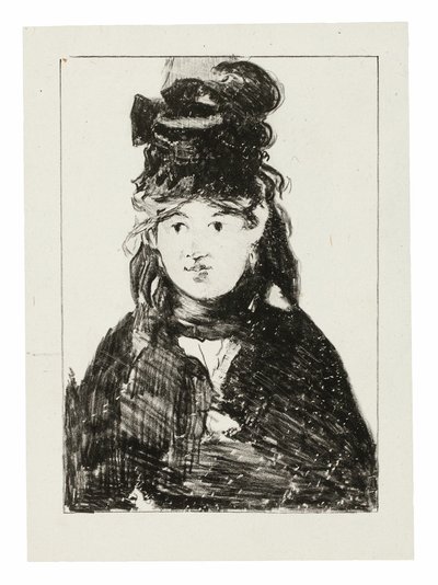 Berthe Morisot in nero da Édouard Manet