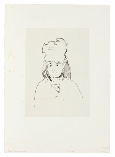 Berthe Morisot in silhouette da Édouard Manet