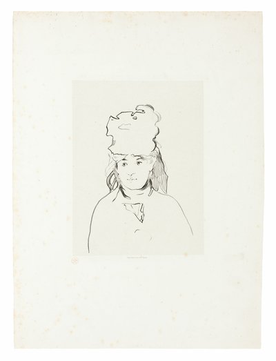 Berthe Morisot in silhouette da Édouard Manet