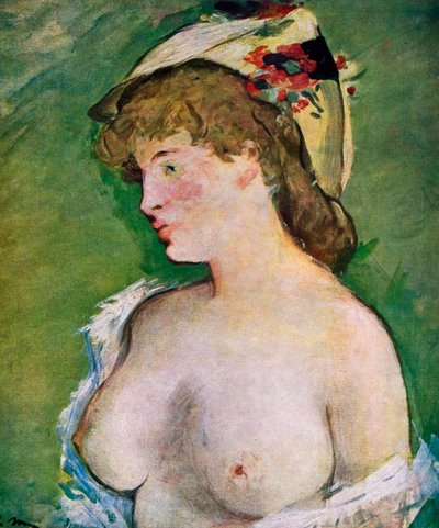 Donna bionda con seni scoperti, 1878 da Édouard Manet