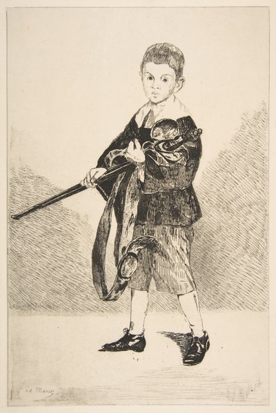 Ragazzo con una spada, girato a sinistra da Édouard Manet